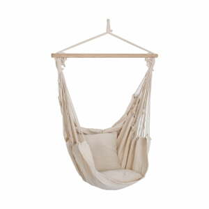 Krémovobiele polstrované závesné záhradné kreslo Tobago – Garden Pleasure