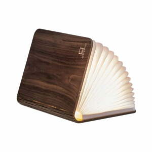 Hnedá LED stolová lampa s textilným tienidlom (výška  2,5 cm) Booklight – Gingko