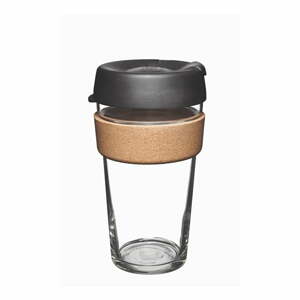 Čierny/hnedý cestovný hrnček 454 ml Brew Cork Black L – KeepCup