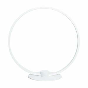 Biela oválna stolová lampa SULION Framed
