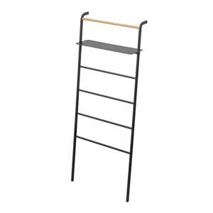 Čierny vešiak s poličkou YAMAZAKI Tower Ladder