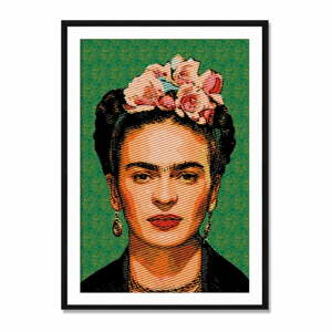 Nástenný obraz zo sambového dreva Madre Selva Frida Draw, 40 × 60 cm