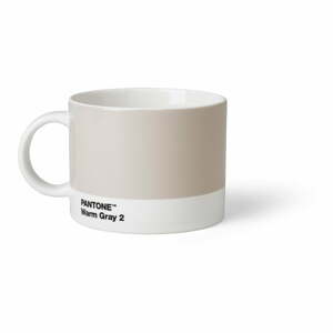Biely/sivý keramický hrnček 475 ml Warm Gray 2 – Pantone