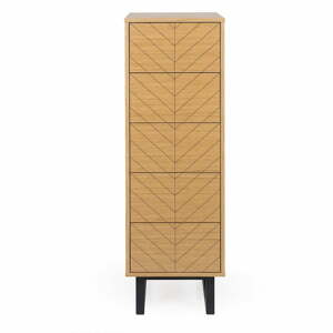 Komoda v dubovom dekore Woodman Camden Herringbone, 40 x 123 cm