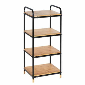Čierny/v prírodnej farbe kovový kúpeľňový regál 42x94, 5 cm Loft – Wenko