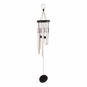 Závesná zvonkohra v striebornej farbe Esschert Design, výška 56,5 cm