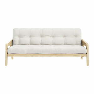 Variabilná rozkladacia pohovka s futónom v bielej farbe Karup Design Grab Natural/Natural