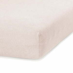 Béžová napínacia froté plachta 140x200 cm Ruby – Restilo