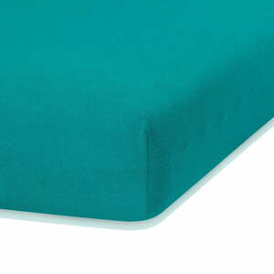 Tmavozelená/modrá napínacia froté plachta 140x200 cm Ruby – Restilo