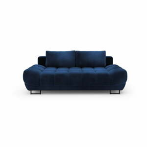 Kráľovskymodrá trojmiestna rozkladacia pohovka so zamatovým poťahom Windsor & Co Sofas Cirrus