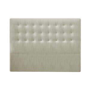 Béžové čelo postele so zamatovým poťahom Windsor & Co Sofas Athena, 200 × 120 cm