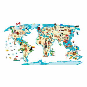 Detská mapa 110x60 cm World Map Ethnic Tour – Ambiance