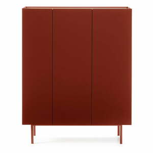Červená vysoká komoda v dekore duba 95x120 cm Arista – Teulat