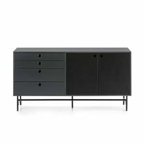Čierno-modrá komoda Teulat Punto, šírka 150 cm