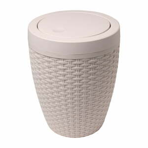 Krémovobiely kúpeľňový kôš Addis Rattan Bath Bin Calico, 5 l