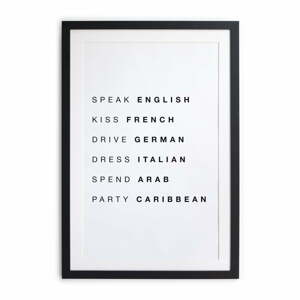 Obraz 30x40 cm Speak, Kiss, Drive – Really Nice Things