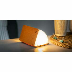Oranžová LED stolová lampa s textilným tienidlom (výška  2,5 cm) Booklight – Gingko