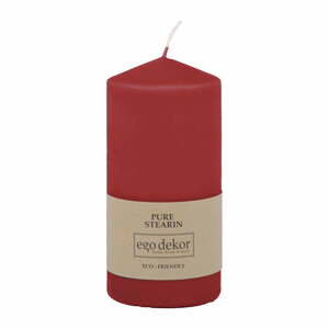 Červená sviečka Eco candles by Ego dekor Top, doba horenia 30 h