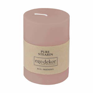 Púdrovoružová sviečka Eco candles by Ego dekor Friendly, doba horenia 37 h