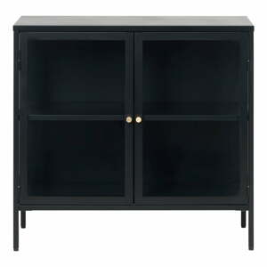 Čierna kovová vitrína 90x85 cm Carmel – Unique Furniture