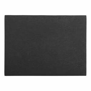 Čierne prestieranie z imitácie kože ZicZac Troja Rectangle, 33 x 45 cm