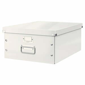 Biely kartónový úložný box s vekom 37x48x20 cm Click&Store – Leitz