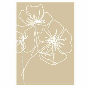 Plagát 29x41 cm White Poppy – Veronika Boulová