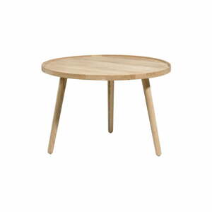 Okrúhly konferenčný stolík z dubového dreva v prírodnej farbe ø 70,5 cm Ebern – Villa Collection