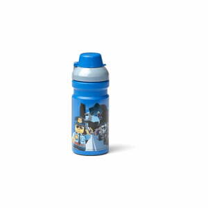 Detská modrá fľaša na vodu LEGO® City, 390 ml