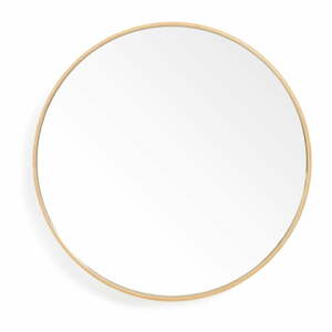 Nástenné zrkadlo s rámom z dubového dreva Wireworks Glance, ø 45 cm
