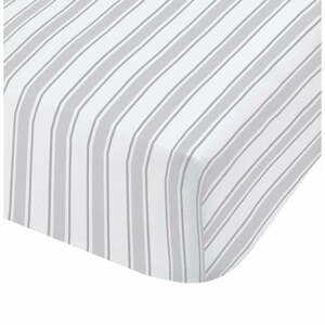 Sivo-biela bavlnená plachta Bianca Check And Stripe, 135 x 190 cm