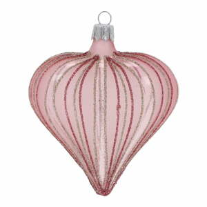 Sklenené ručne fúkané vianočné ozdoby v súprave 3 ks 9 cm Heart – Ego Dekor