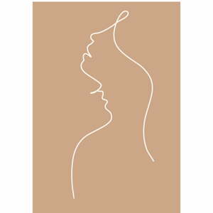 Plagát 29x41 cm Lovers Line Art – Veronika Boulová
