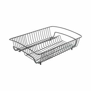 Čierny odkvapávač z antikoro ocele Metaltex Rectangular Lava