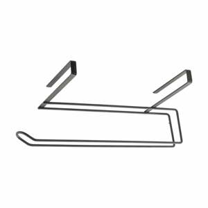 Čierny závesný držiak na kuchynské utierky Metaltex