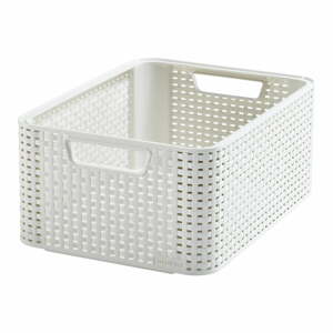 Krémovobiely plastový úložný box 29x39x17 cm Style – Curver