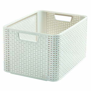 Krémovobiely plastový úložný box 33x44x23 cm Style – Curver