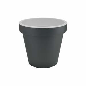 Sivo-biely kvetináč Gardenico Metro Twist, 29,5 cm