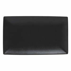 Čierny keramický servírovací tanier 16x27.5 cm Caviar – Maxwell & Williams