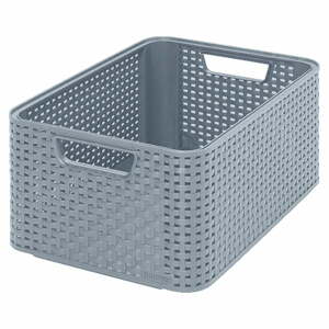 Sivý úložný košík Curver Style, 18 l