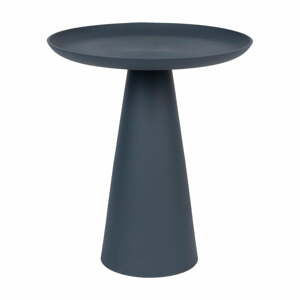 Modrý hliníkový odkladací stolík White Label Ringar, ø 39,5 cm
