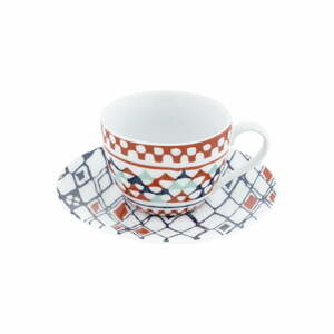 Súprava 6 porcelánových hrnčekov s tanierikmi Villa Altachiara Goji