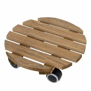 Drevený pojazdný podstavec pod kvetináč ø 29 cm (výška  8 cm) Indoor – Esschert Design