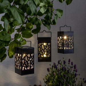 Súprava 3 závesných solárnych LED lampáš Star Trading Izola, výška 11 cm