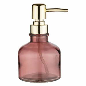 Tmavoružový sklenený dávkovač mydla 200 ml Atessa – Wenko