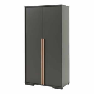 Tmavosivá detská šatníková skriňa 98x195 cm London – Vipack