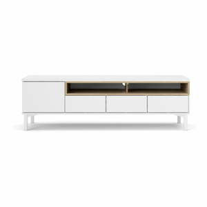 Biely TV stolík 156x48x48 cm Roomers – Tvilum
