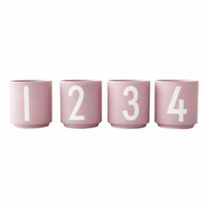 Porcelánové svietniky v súprave 4 ks Mini - Design Letters