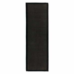 Čierny koberec behúň 240x68 cm Sisal - Asiatic Carpets