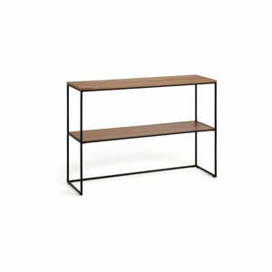 Hnedý konzolový stolík v dekore orecha 120x30 cm Yona - Kave Home